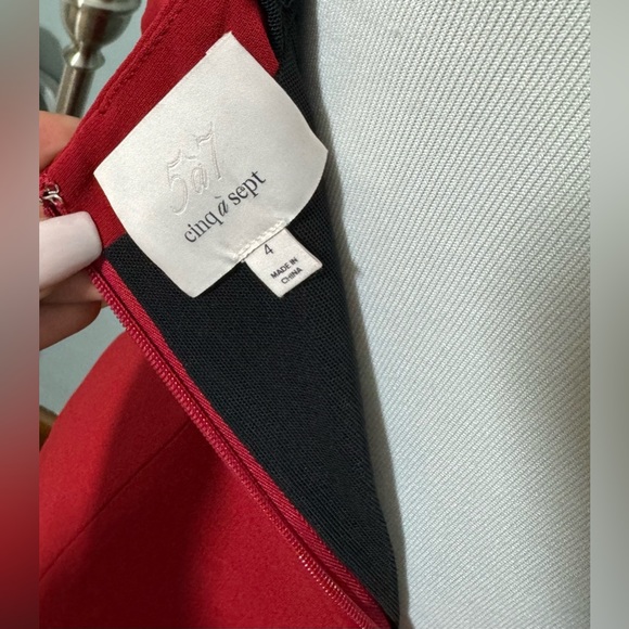 Cinq a Sept Rust Nova Midi Dress Back Slit Celebrity Favorite - Picture 4 of 5